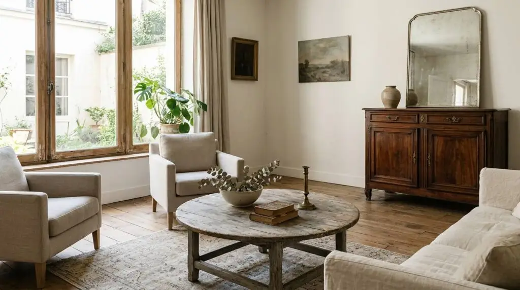 Brocante vs antiek gecombineerd in een modern interieur