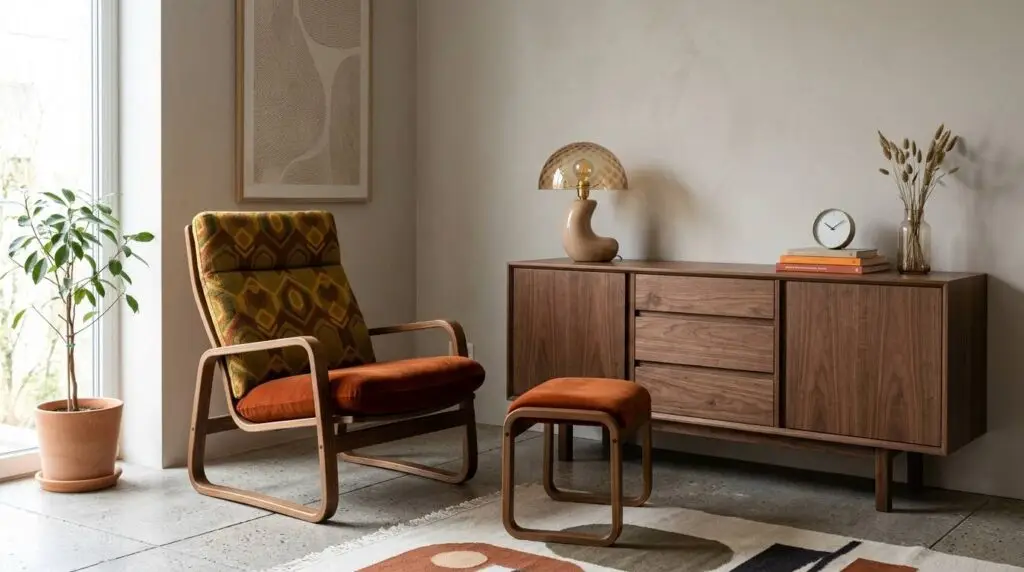 Brocante vs retro waarbij retro meubels een oudere ontwerpstijl opnieuw interpreteren