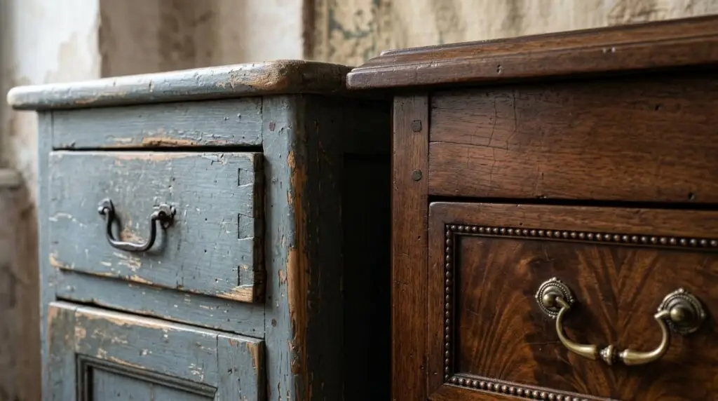 Brocante vs antiek herkennen aan patina, hout en afwerking