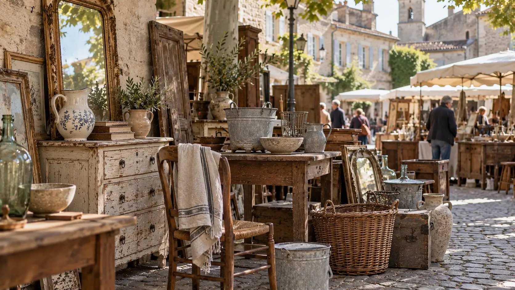 Wat is brocante uitgelegd aan de hand van een traditionele Franse brocantemarkt
